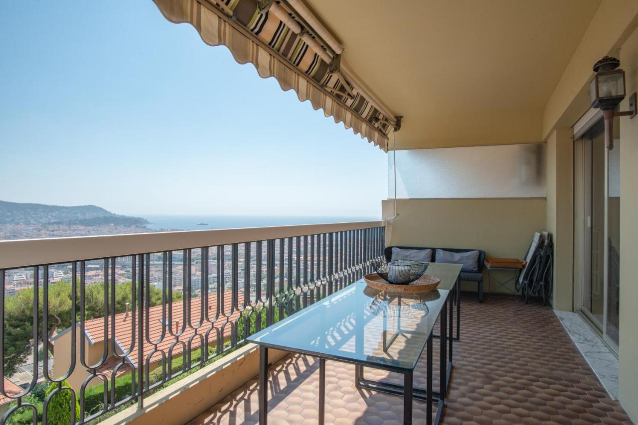 3 Pieces Vue Mer Et Piscine Quartier Parc Imperial Nice Exterior foto