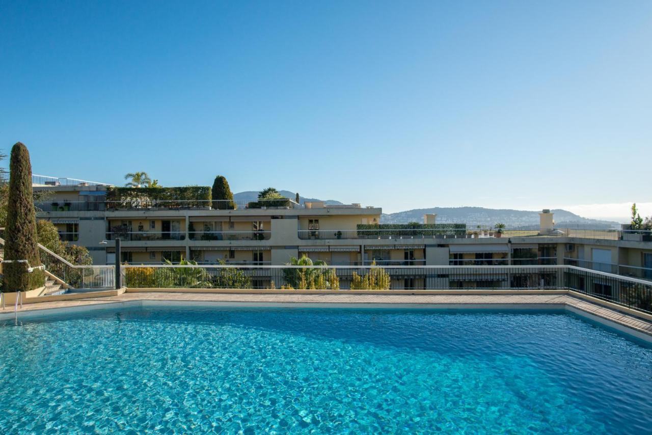 3 Pieces Vue Mer Et Piscine Quartier Parc Imperial Nice Exterior foto